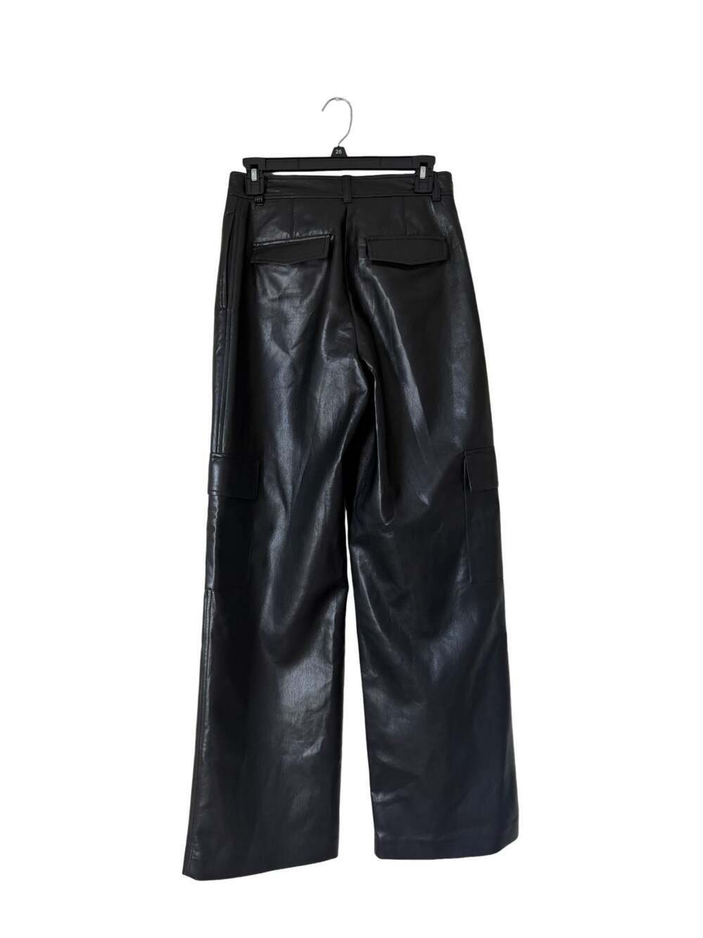 Aritzia Wilfred Wide Leg Vegan Leather Cargo Pants - Picture 6 of 8